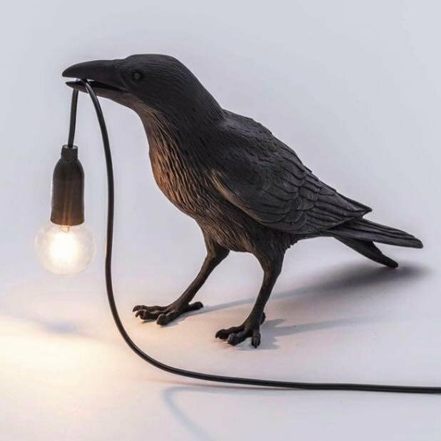 北欧家具　カラス ランプ　豆電球 照明スタンド　インテリア 鳥 MAY430