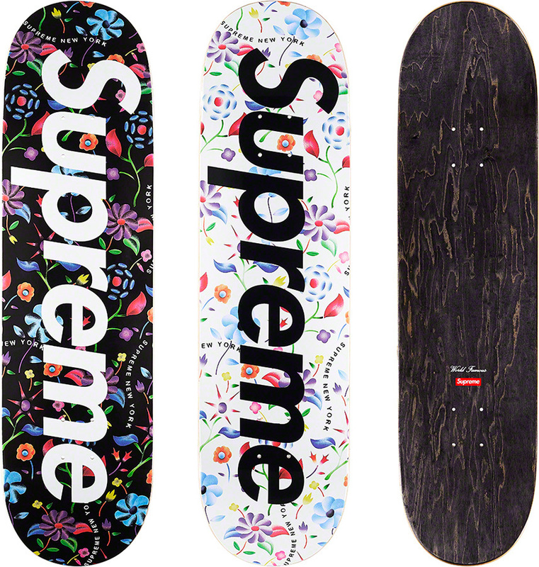 supreme floral skateboard デッキ スケートボード 2色セット
