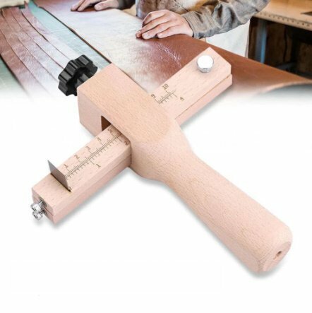 調節可能なレザーストラップカッター 革細工ストリップベルト diy 切断木製ストリップカッター 5シャープブレード 革ツール