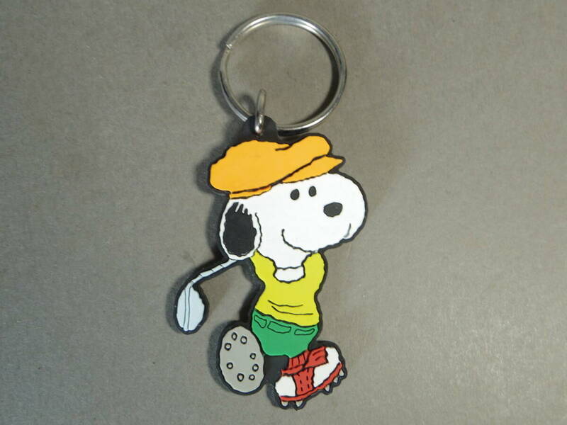 ピーナッツ スヌーピー エンボスキーホルダー ゴルフ Snoopy Peanuts