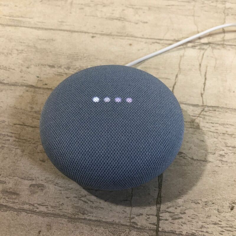 通電確認のみ　グーグルホームミニ　その2 スマートスピーカー　Google Home Mini ブルー　スピーカー　小さめ　佐川急便対応のみ