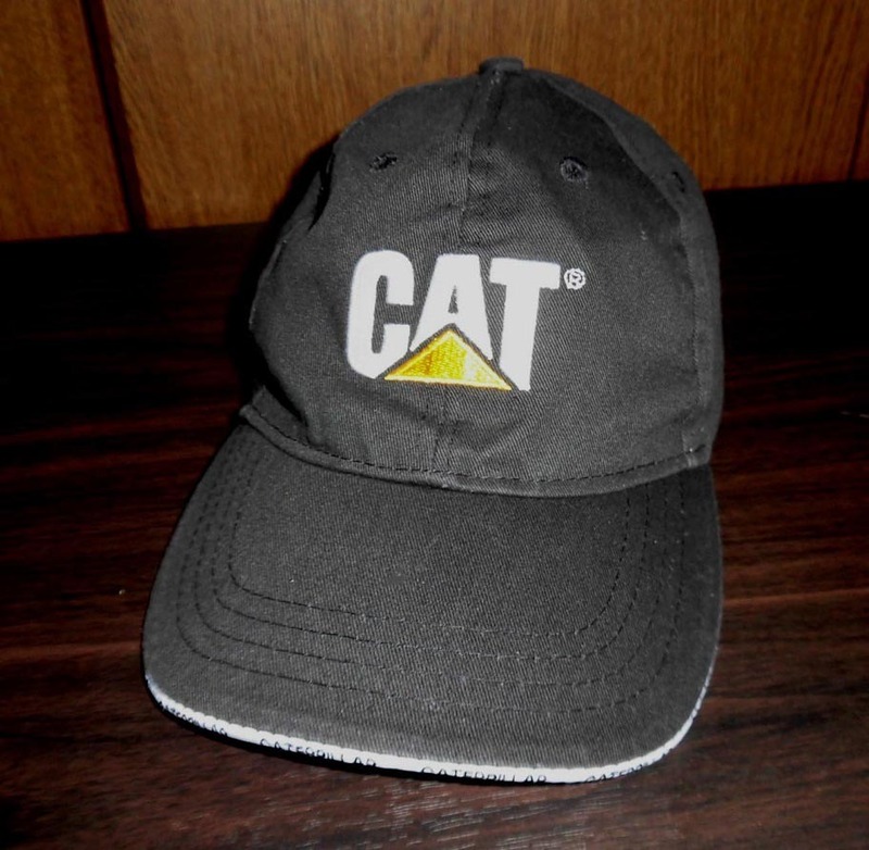 CAT Caterpillar キャタピラー キャップ コットン 刺繍ロゴマーク 帽子 BLK F USED 良品/建設機械ユンボ重機ブルトーザー建機キャタ三菱