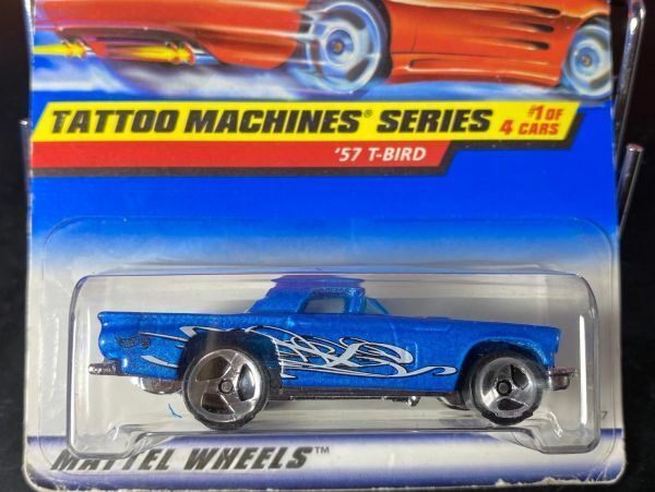 ホットウィール HOTWHEELS 57 T-BIRD TATTOO MACHINES SERIES USカード