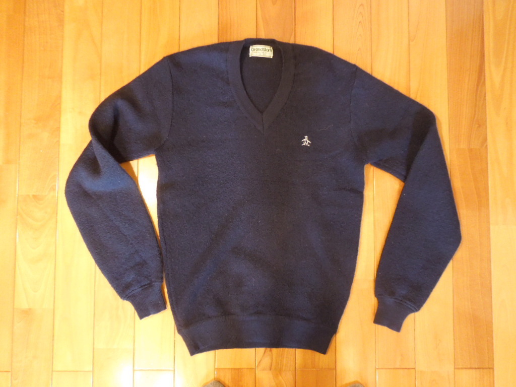 Grand Slam MUNSINGWEAR マンシング　70'sヴィンテージ　Vネックセーター　サイズ1(C 80-90)Sサイズ