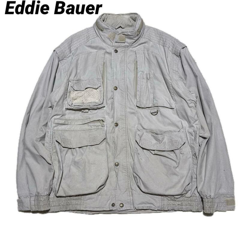 Eddie Bauer エディーバウアー 黒タグ ハンティングジャケット 2way 80s