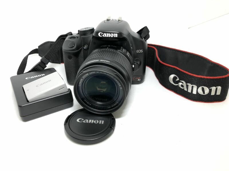 Canon キャノン カメラ EOS Kiss X2 デジタル一眼レフカメラ EFS 18-55mm 0.25ｍ/0.8ft　バッテリー 通電確認のみ