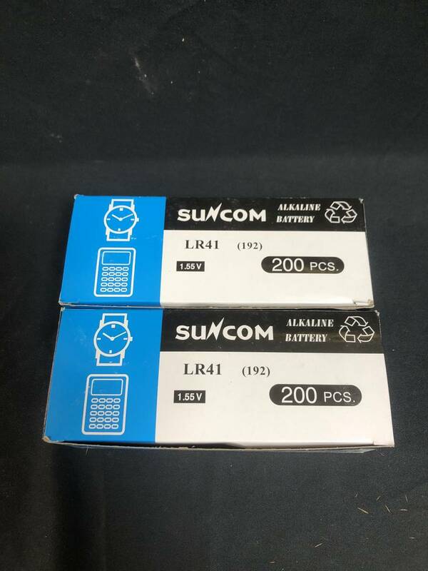 未使用 SUNCOM ボタン電池 LR41 20シート 2箱 400個