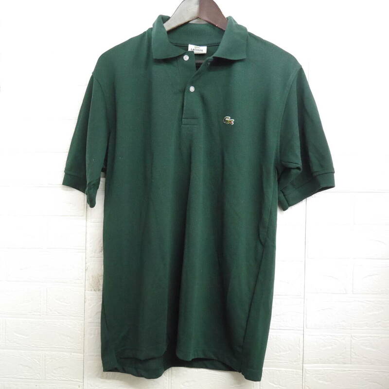 F43 □ LACOSTE □ ラコステ　半袖　ポロシャツ　緑　中古　サイズ６