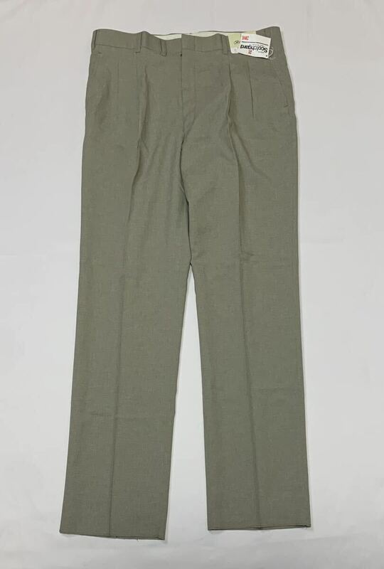 (未使用) BELL DANDY // 撥水 防汚加工 ウォッシャブル 裾未処理 ツータック パンツ・スラックス (杢ベージュ系) サイズ 97cm