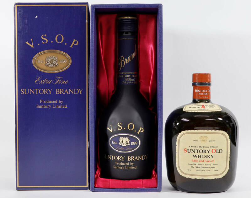 未開栓古酒 サントリー/SUNTORY V.S.O.P BRANDY/OLD WHISKYまとめてセット 洋酒 ブランデー/ウイスキー