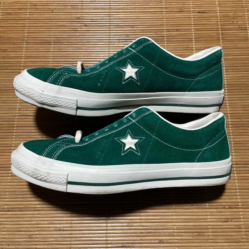 19ss 日本製 CONVERSE TIMELINE ONESTAR J VTG コンバース タイムライン ワンスター スエード グリーン US9.5 28cm