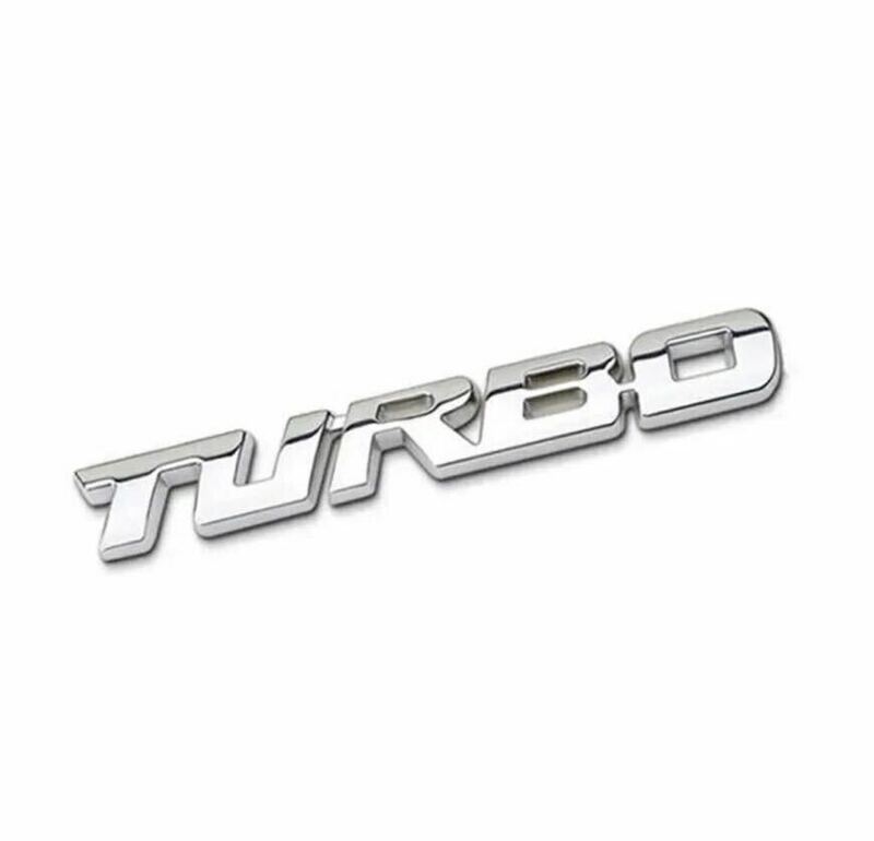 トヨタ　日産　ホンダ　スバル　スズキ　ダイハツ　マツダ　turboエンブレム　ロゴ　シルバーメッキ　3D ステッカー 高級金属製　135d