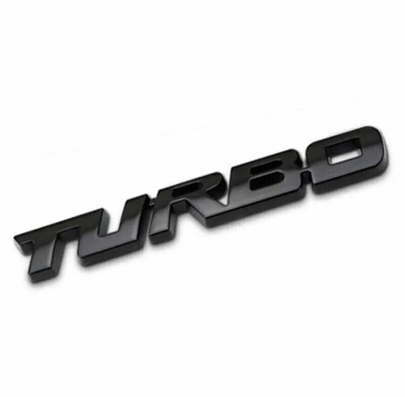 トヨタ　日産　ホンダ　スバル　スズキ　ダイハツ　マツダ　turboエンブレム　ロゴ　マッドブラック　3D ステッカー 高級金属製　135w