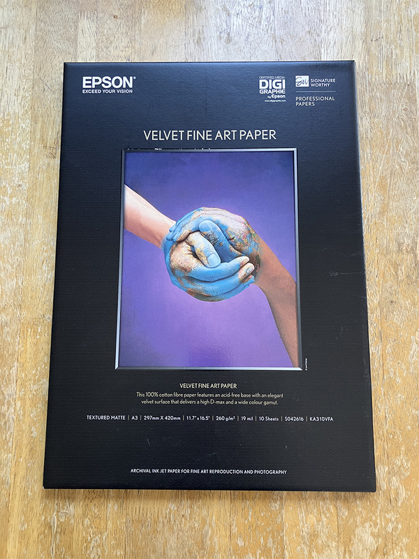 送料無料　EPSON エプソン ファインアート紙 Velvet Fine Art Paper A3 297mm×420mm 10枚入×『２冊セット』
