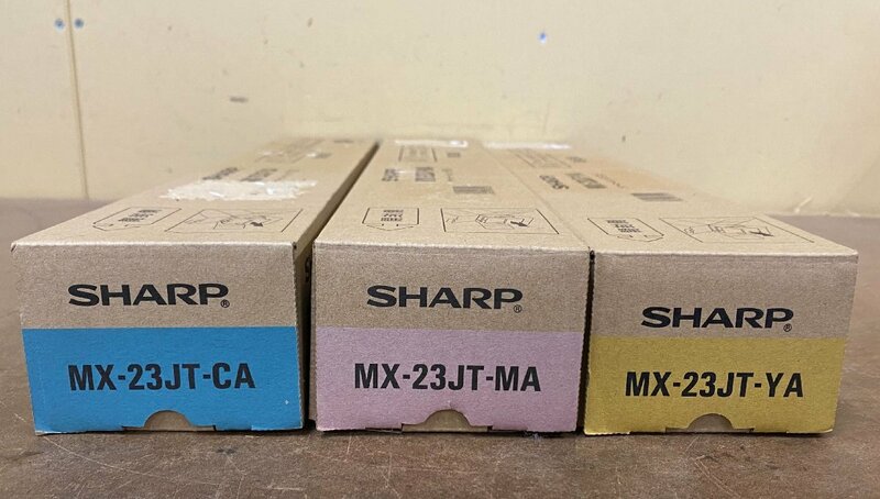 ◇[未使用]SHARP 純正 トナーカートリッジ MX-23JT-YA MX-23JT-MA MX-23JT-CA イエロー マゼンタ シアン 3色3本 セット