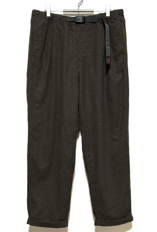 GRAMICCI WOOL BLEND TUCK TAPERED PANTS（XL）ブラウン グラミチ ウール ブレンド クライミング タック テーパード パンツ ワイド ルーズ