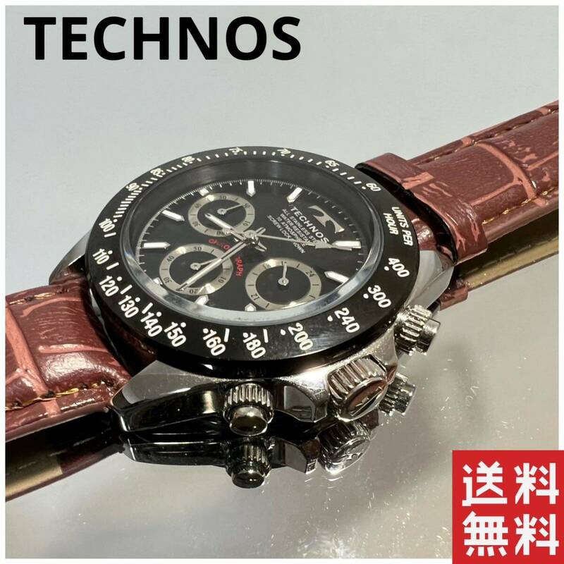 TECHNOS テクノス 腕時計 メンズ クロノグラフ バンド未使用品