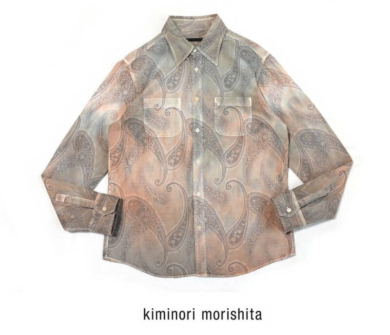 00s Archive！ kiminori morishita（キミノリ モリシタ） 手染め＆ウォッシュド加工が施されたペイズリーシャツ 5/48　　アーカイブ　　
