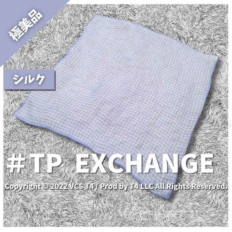 【極美品】 TP EXCHANGE　シルク　絹　総柄ハンカチーフ ×3308