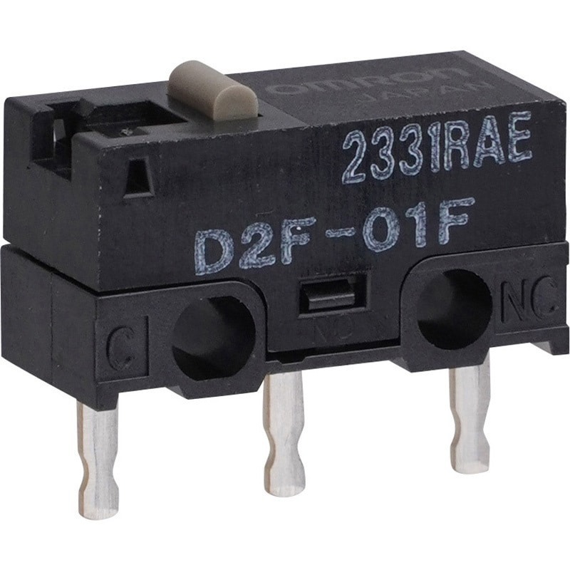 【送料無料】OMRON D2F-01F マイクロスイッチ 2個入り 日本製 オムロン 極超小形基本スイッチ ゲーミング マウス