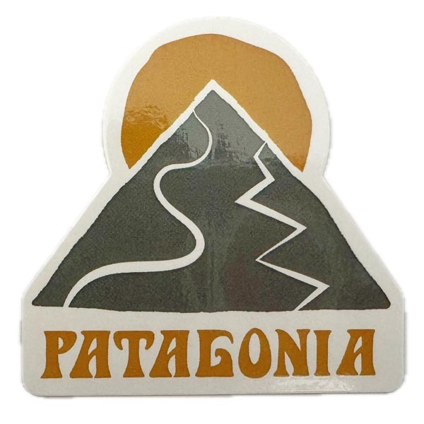 パタゴニア ステッカー スロー ゴーイング PATAGONIA SLOW GOING STICKER 太陽 山 道 国内 日本 シール デカール カスタム デコ 光沢 新品