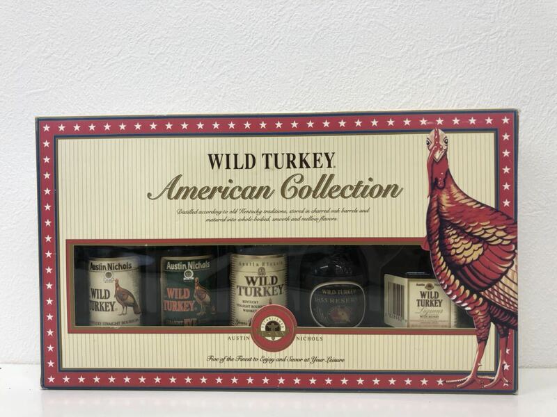 5本セット ワイルドターキー アメリカン コレクション ミニボトル WILD TURKEY バーボン ウイスキー 箱付 50ml 30-50.5%