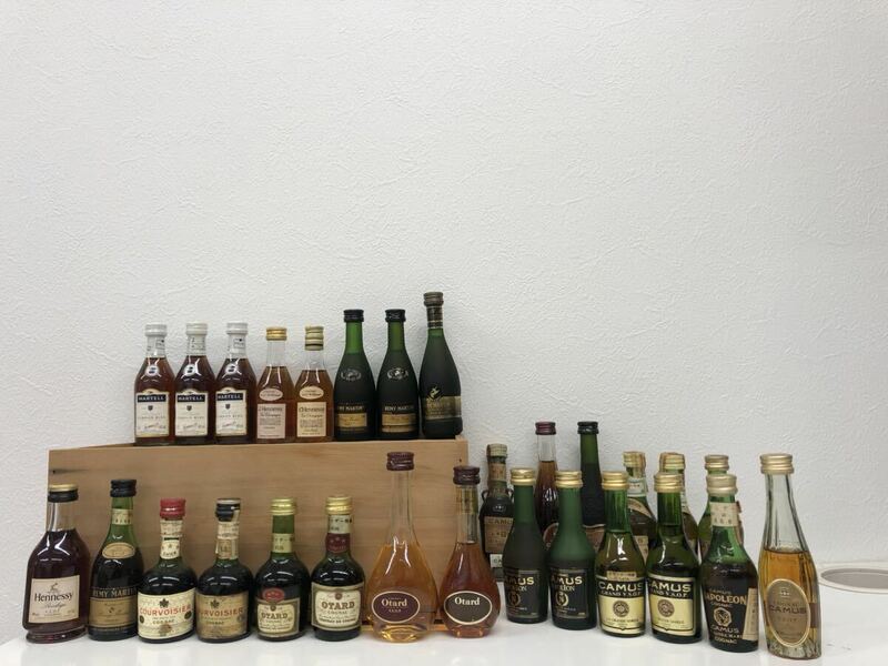 コニャック ブランデー ミニボトル 28本セット ヘネシー レミーマルタン カミュ マーテル コルドンブルー ナポレオン vsop cognac brandy