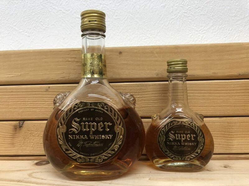 スーパーニッカ レアオールド 突起ボトル Super Nikka Rare Old ミニボトル 2本セット ウイスキー Whisky 180ml 50ml 43% 古酒