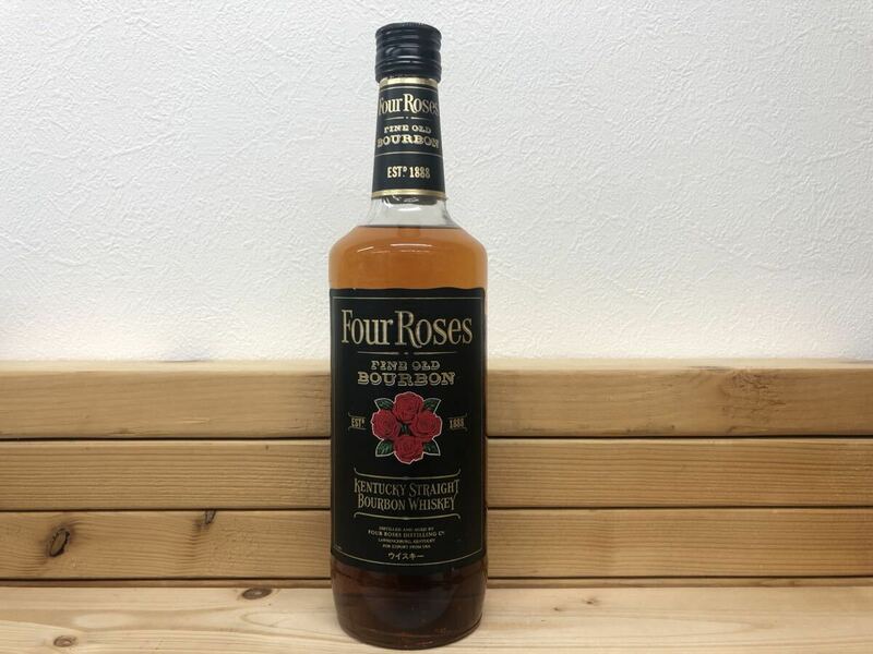 FOUR ROSES FINE OLD フォア ローゼス ファイン オールド ブラックラベル バーボン Bourbon ウイスキー Whiskey750ml 40% 古酒 未開栓