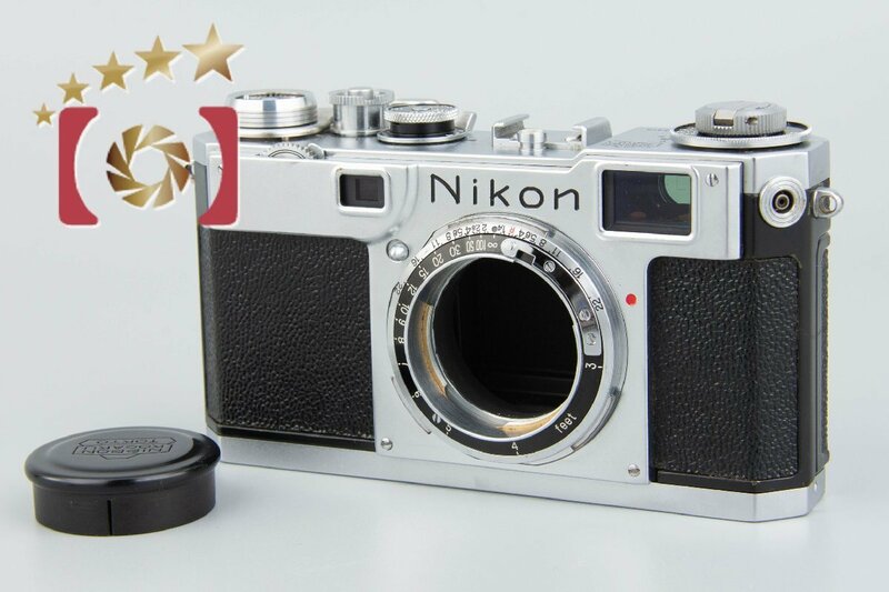 【中古】Nikon ニコン S2 後期 黒ダイヤル レンジファインダーフィルムカメラ