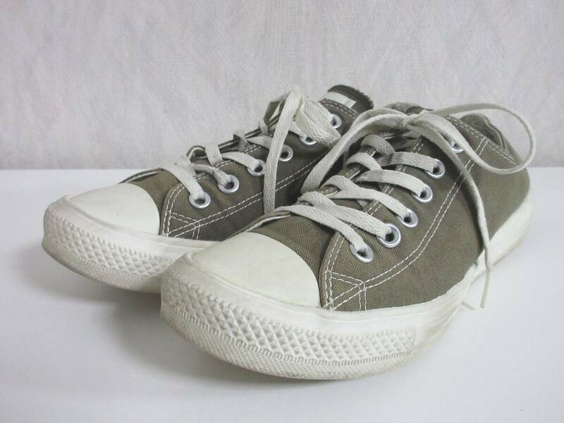 コンバース CONVERSE オールスター キャンバス スニーカー カーキ 24.5 irmri 北6745