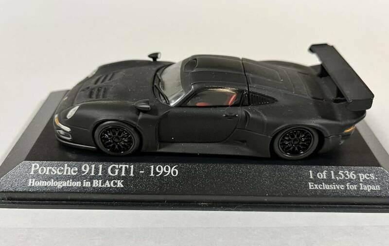 PORSCHE 911 GT1 Homologation in BLACK Exclusive for Japan 1996Year 1/43 Scale PMA 製