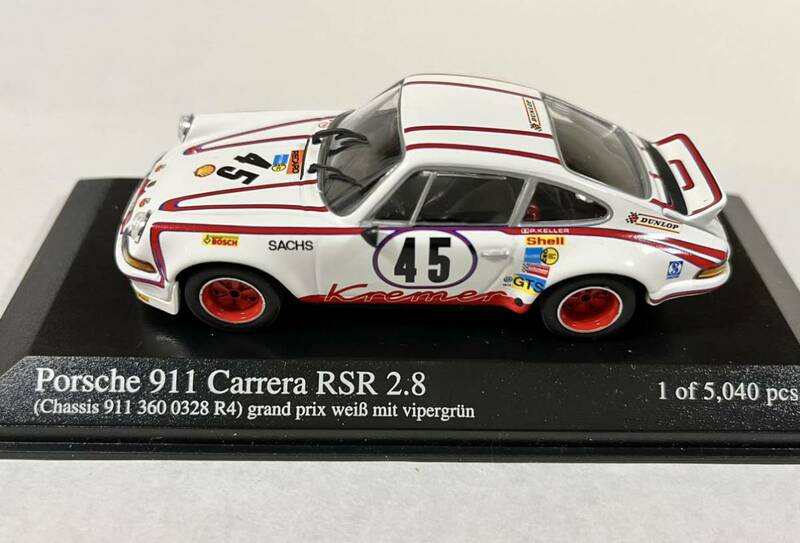 PORSCHE911 Carrera RS 2.8 (Narrow) 1973Year Kremer No.45 1/43 Scale PMA製