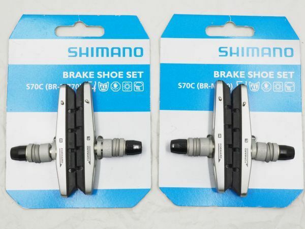 シマノ(SHIMANO）Vブレーキブレーキシュー 新品　S70C 消耗時にはゴムのみ交換可能