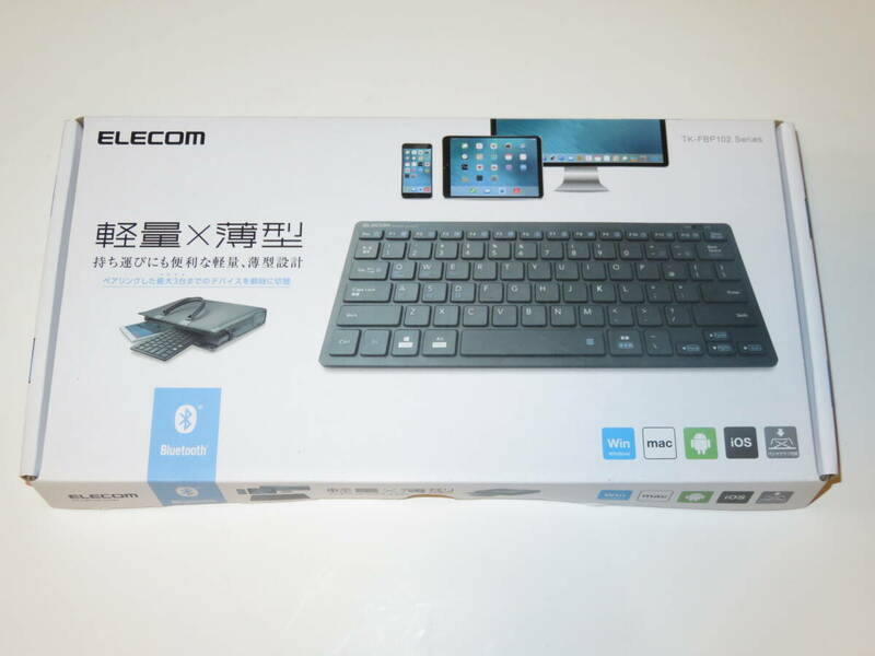 ★ エレコム Bluetooth キーボード パンタグラフ式 軽量 マルチOS対応 iPad Surface Chromebook ブラック TK-FBP102BK