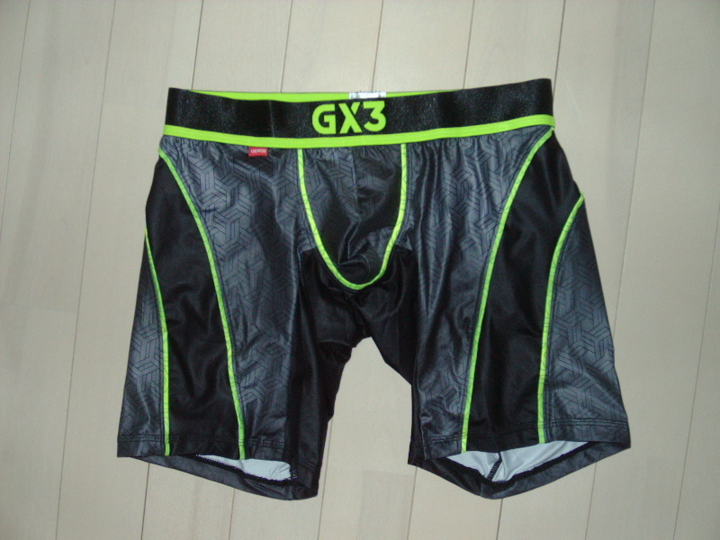 GX3 ジーバイスリー ボクサーブリーフ　スパッツ型　ボクサーパンツ　ひざ上サイズ　黒
