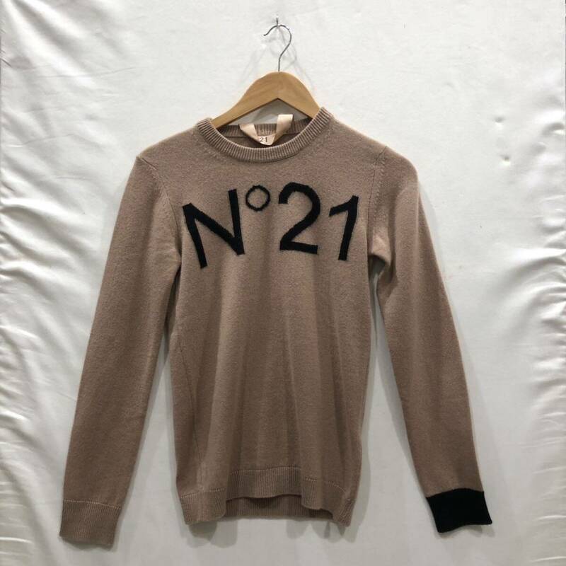 【N21】ロゴシャガードカシミアニット ヌメロヴェントゥーノ PNK 18I-A050-7003 ニットセーター ts202403