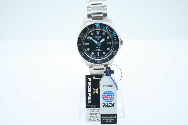 【ほぼ未使用 保証付 動作確認済】Seiko Prospex Padi Solar 200m Black Dial SNE575P1 Mens セイコー プロスペックス ソーラー#T218