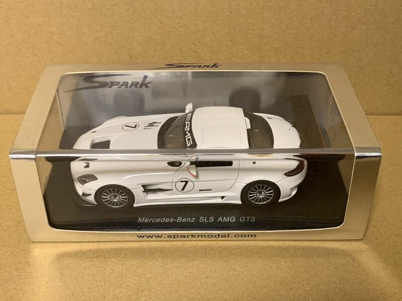 スパーク 1/43 メルセデスベンツ SLS AMG GT3 ホワイト #7 Spark 1/43 MINIMAX Mercedes-Benz SLS AMG GT3 White