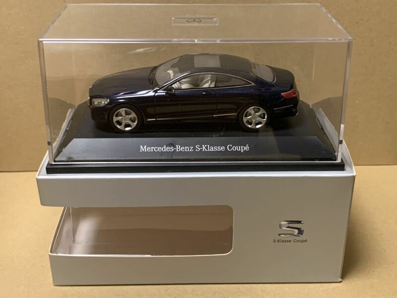 メルセデスベンツ 1/43 Sクラスクーペ カバンサイトブルー 京商 1/43 Kyosho Mercedes-Benz S Class Coupe