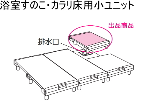 浴室すのこ　カラリ床用小ユニット　サイズ幅300mmX長さ300mm　TOTO　EWB471T300