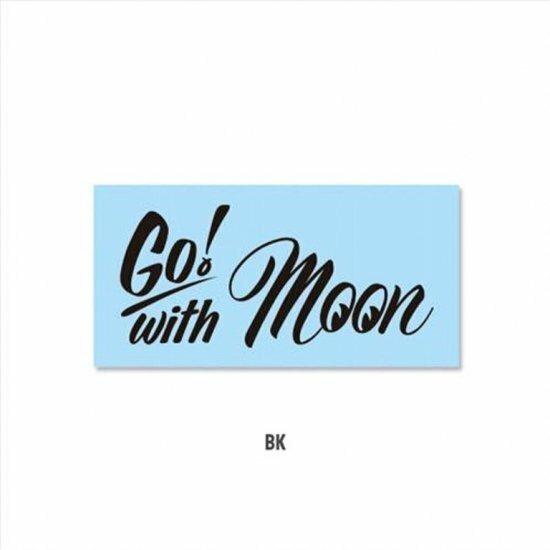 ムーンアイズ　MOONEYES　Go with MOON 抜きステッカー (ブラック)車 バイク アメリカン雑貨