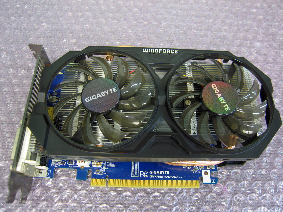 ◎GIGABYTE 2GB GV-N65TOC-2GI ビデオボード 1台 中古品◎