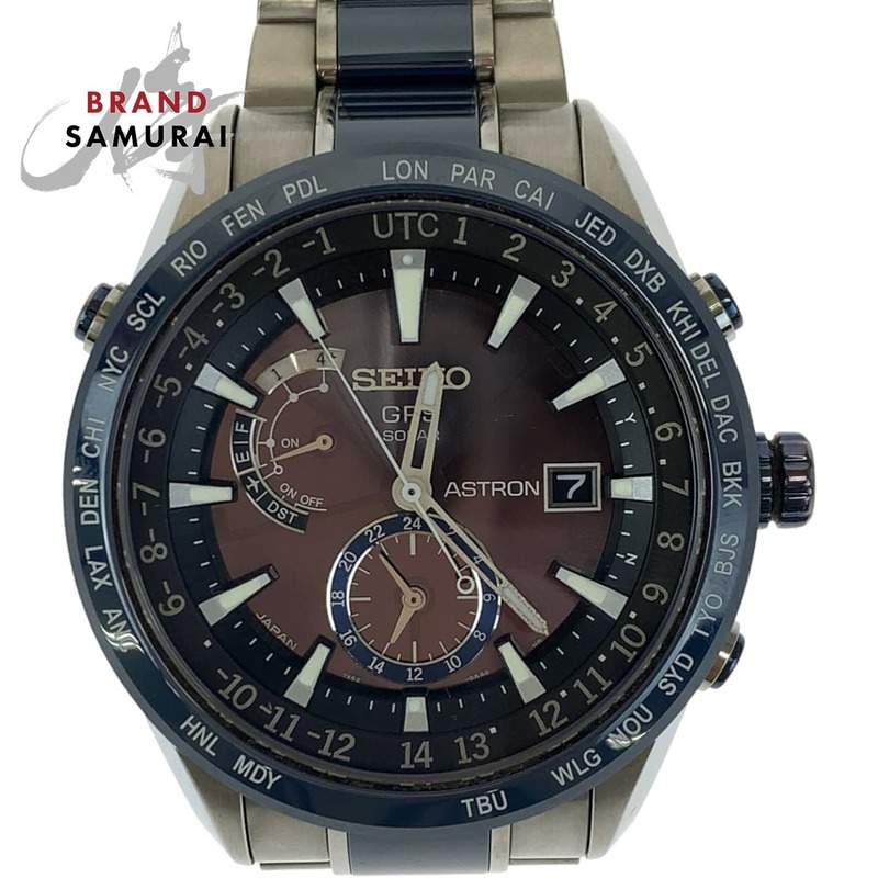 美品 SEIKO セイコー アストロン ブライトチタンモデル ブラック 黒 チタン/セラミック SBXA019 7X52-0AF0 腕時計 ソーラーGPS 405280