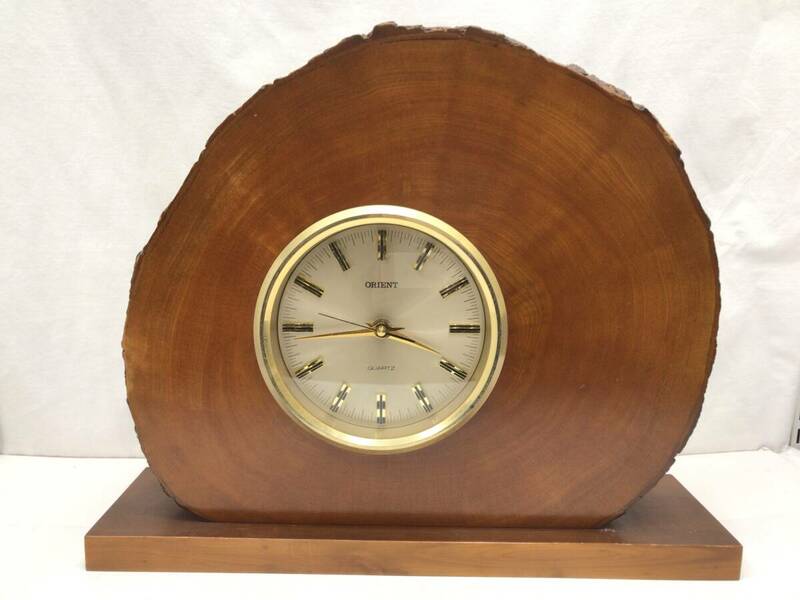 ORIENT QUARTZ 木製 置き時計 アンティーク 240304