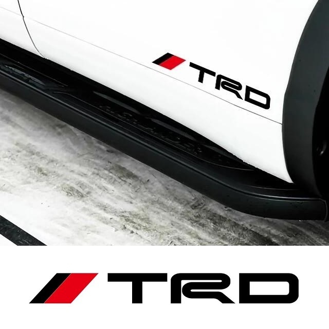 2枚セット TRD トヨタ TOYOTA ステッカー デカール 30cm サイド ウインドウ ブラック 黒 GR gs