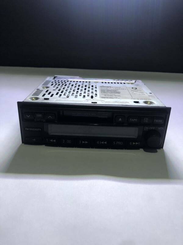 日産純正 カセットテープデッキ 1DIN オーディオ ステレオ PN-1547E 当時物 ステージア スカイライン ローレル 001