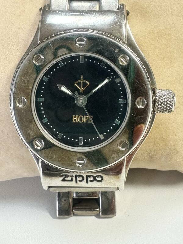 Ｌ199　腕時計　非売品　懸賞品　Zippo/ジッポ　HOPE/ホープ　クォーツ　3針　アナログ　ラウンド