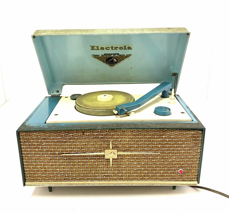 ビクターVictor 電気蓄音機 HI-FI ELECTROLA E-6300 1950年ビクター卓上電蓄/ジャンク/昭和レトロ アンティーク 蓄音機