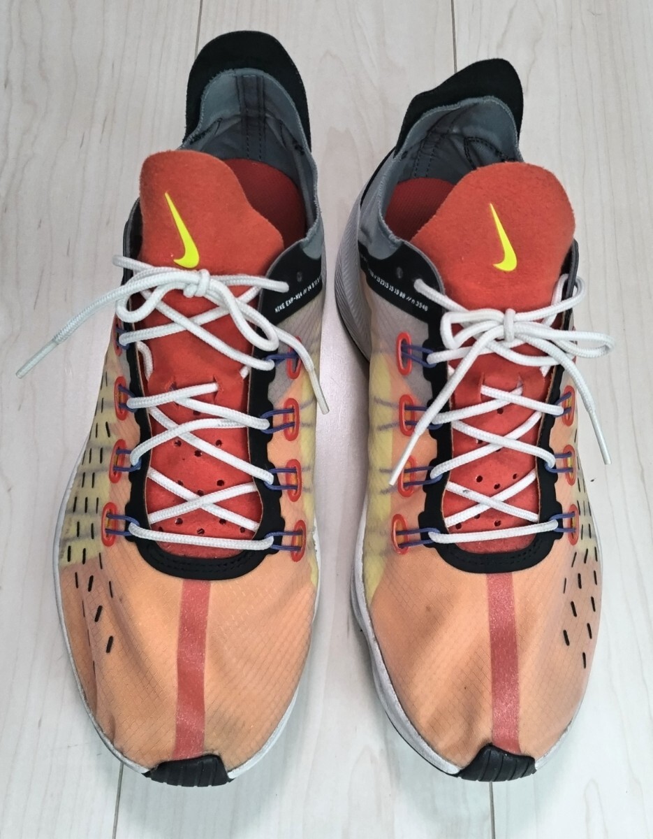 ナイキ　EXP - X14　白 / 橙 / 黄　28cm　NIKE　REACT　軽量　ストリート　ジム スパ 上履き 　ジョギング　ランニング